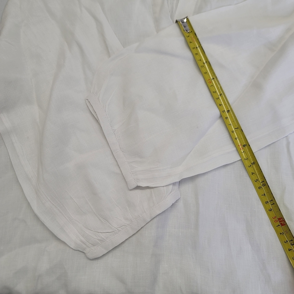 Women's White Blouse - Picture 8 of 9